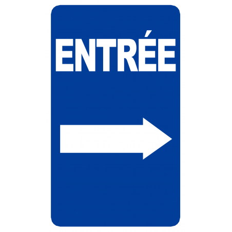 Entrée flèche vers la droite (10x6cm) - Sticker/autocollant Entrée flèche vers la droite (10x6cm) - Sticker/autocollant