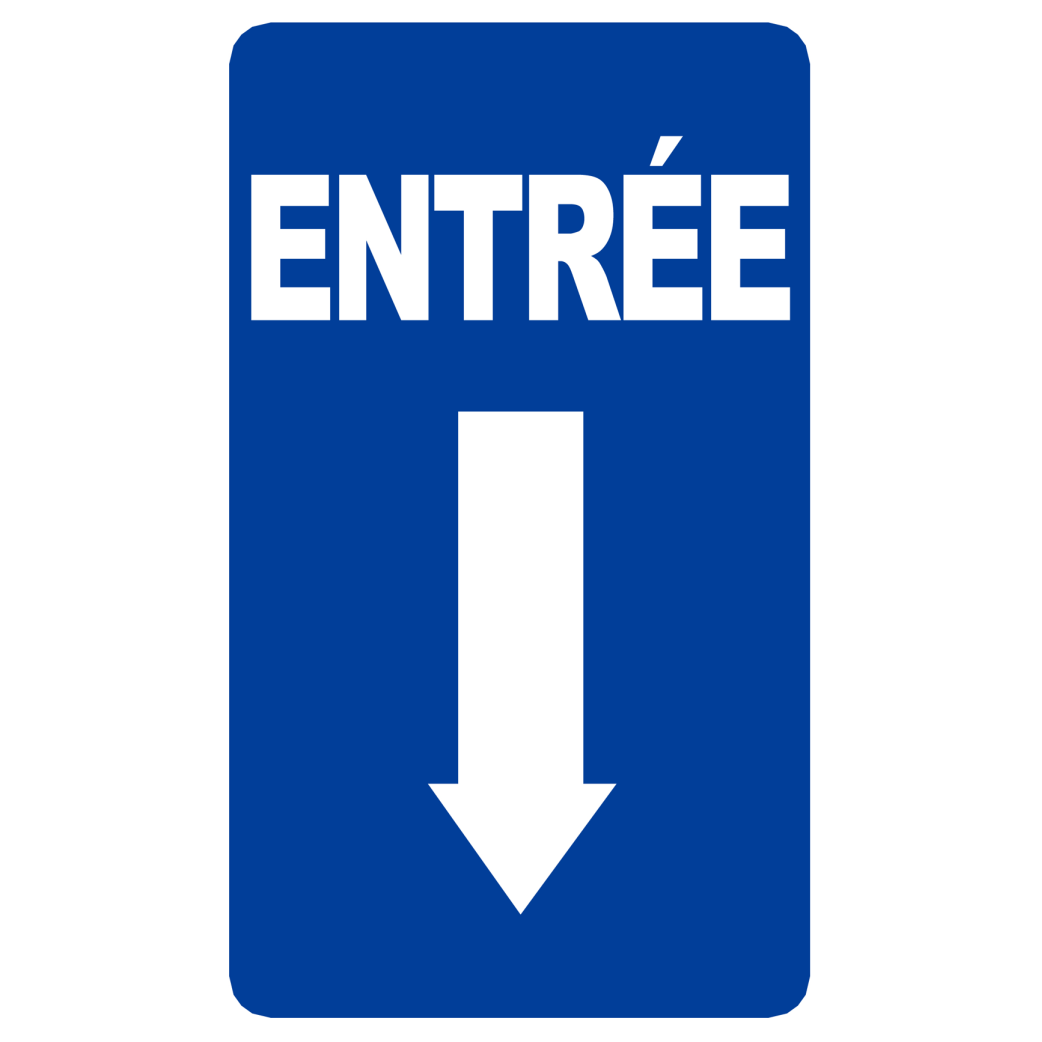 Entrée flèche vers le bas (10x6cm) - Sticker/autocollant