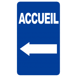 Accueil fléchage vers la gauche (20x12cm) - Sticker/autocollant
