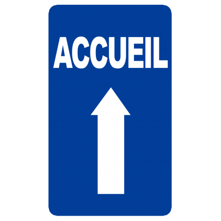 Accueil fléchage vers le haut (20x12cm) - Sticker/autocollant Accueil fléchage vers le haut (20x12cm) - Sticker/autocollant