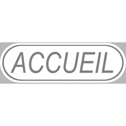 Accueil blanc (19x6cm) - Sticker/autocollant