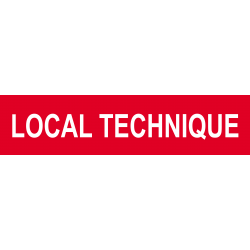 LOCAL TECHNIQUE ROUGE (15x3.5cm) - Sticker/autocollant