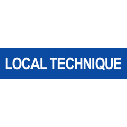 LOCAL TECHNIQUE BLEU (29x7cm) - Sticker/autocollant