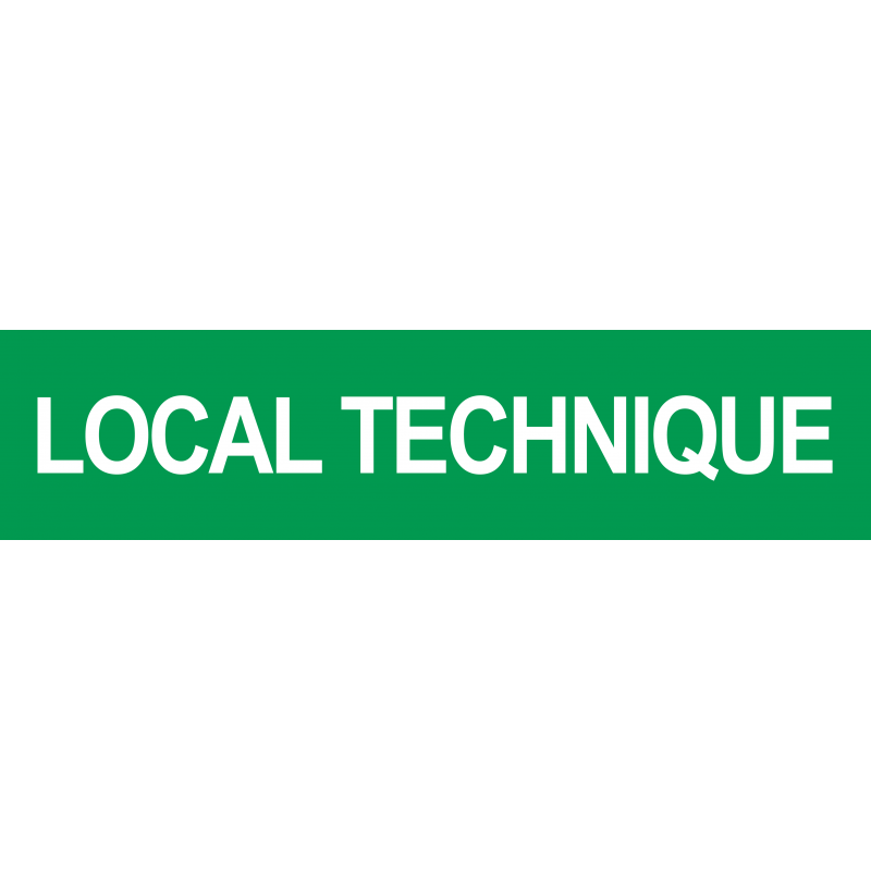 LOCAL TECHNIQUE VERT (29x7cm) - Sticker/autocollant
