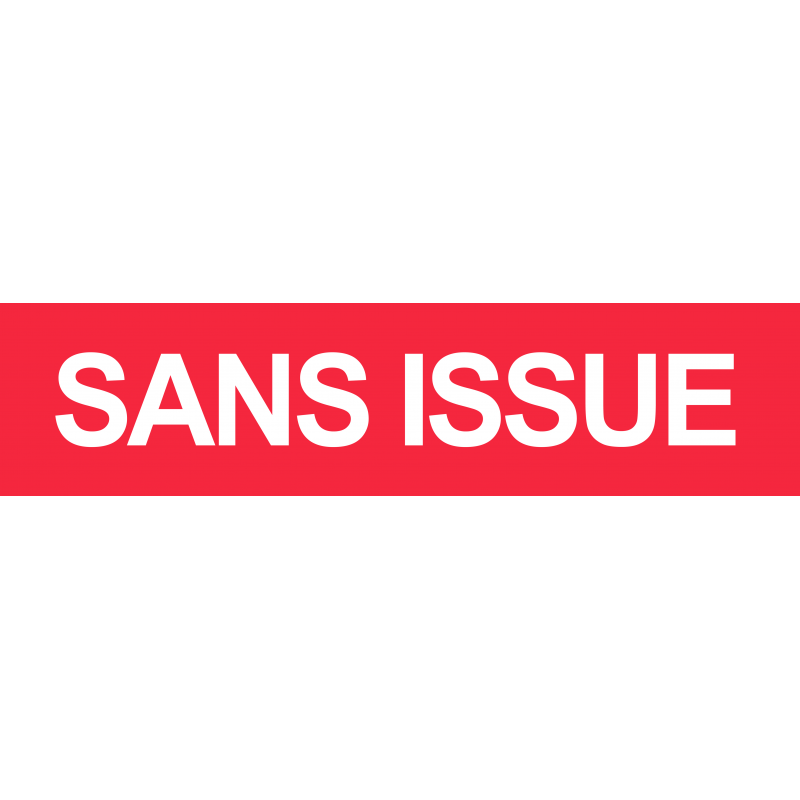 SANS ISSUE rouge (29x7cm) - Sticker/autocollant