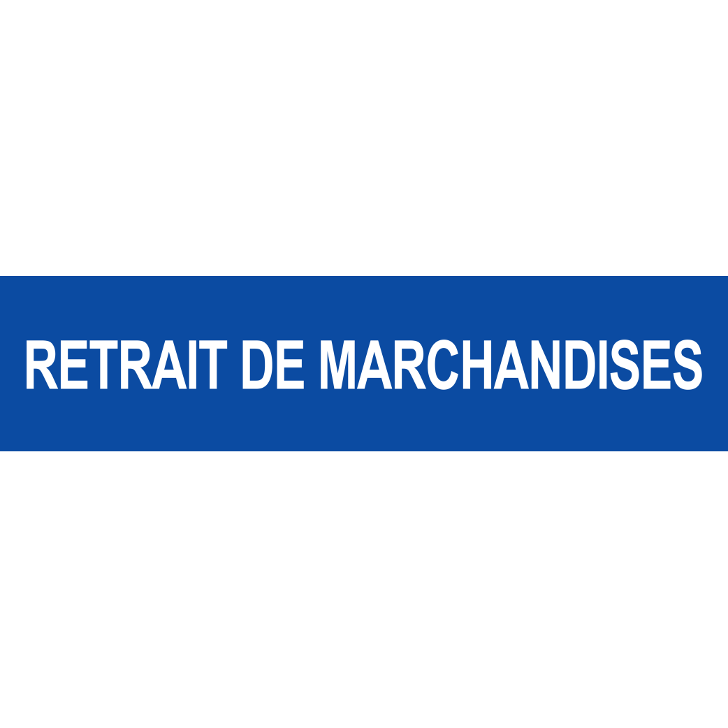 retrait de marchandises bleu (29x7cm) - Sticker/autocollant