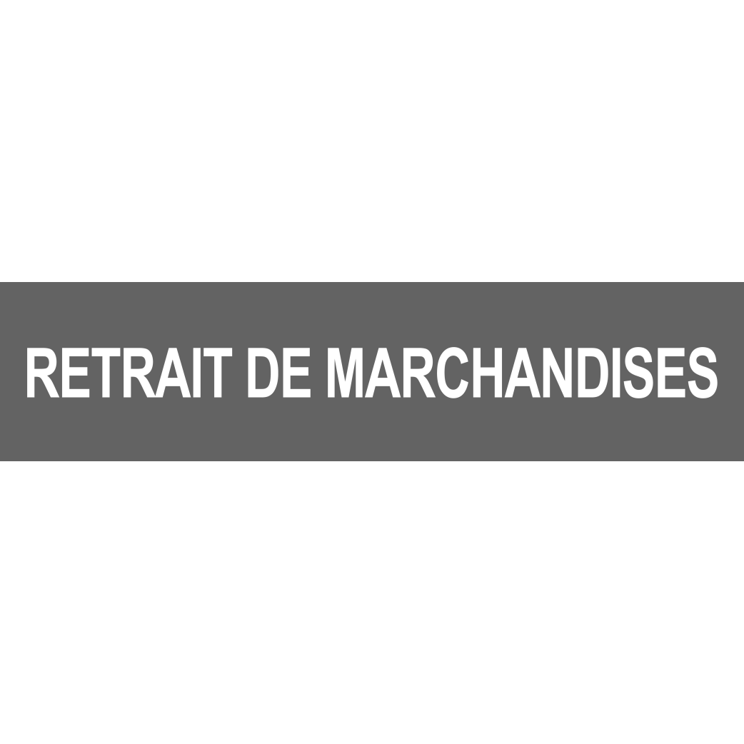 retrait de marchandises gris (15x3.5cm) - Sticker/autocollant