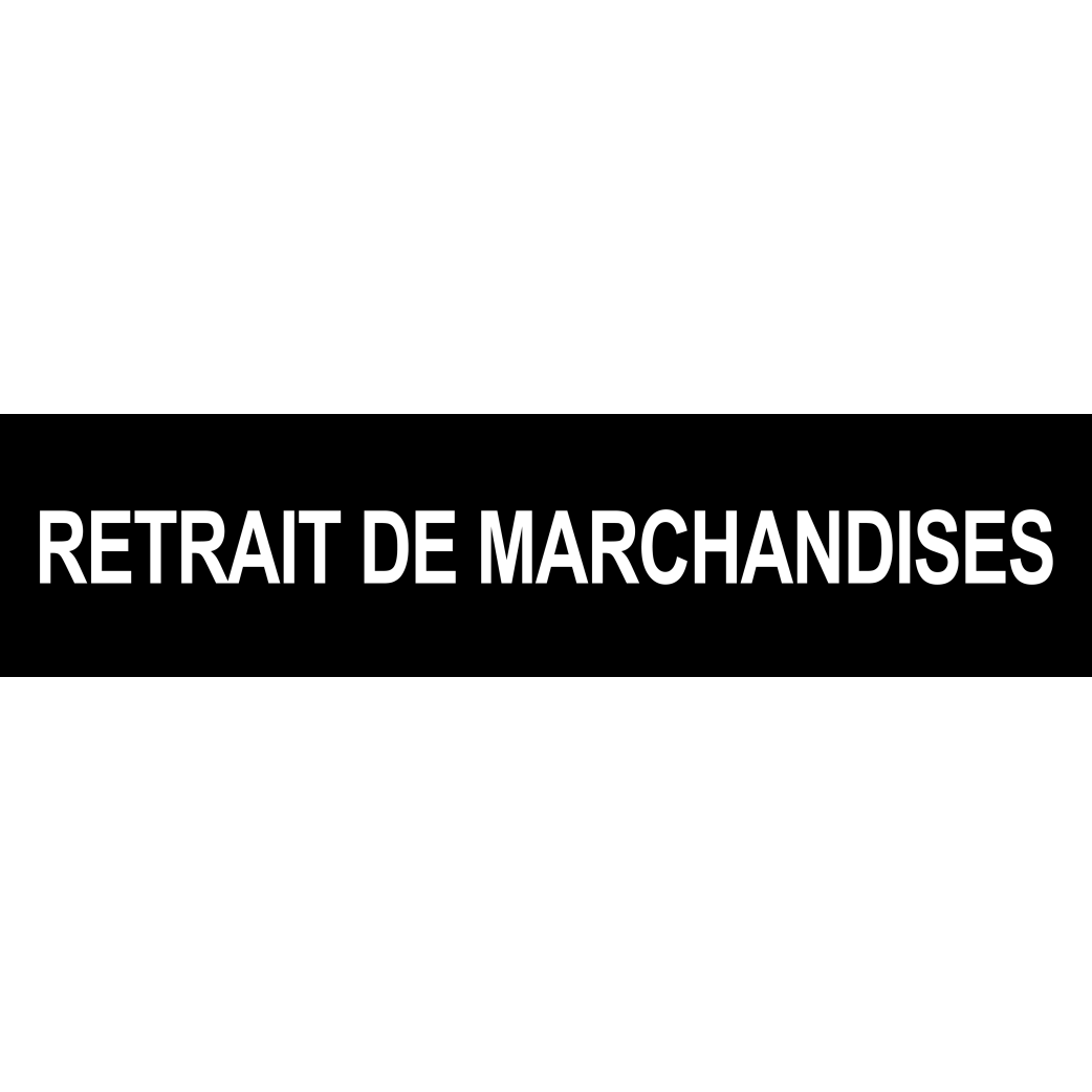 retrait de marchandises noir (29x7cm) - Sticker/autocollant