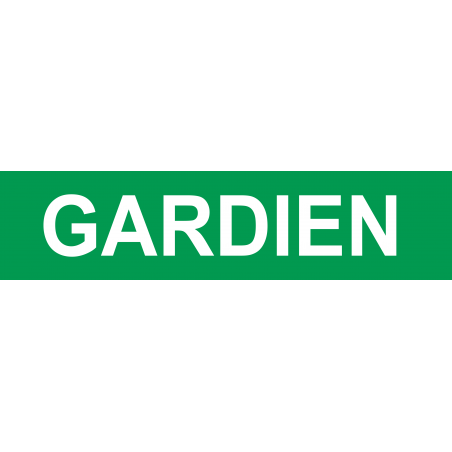 gardien VERT (15x3.5cm) - Sticker/autocollant gardien VERT (15x3.5cm) - Sticker/autocollant