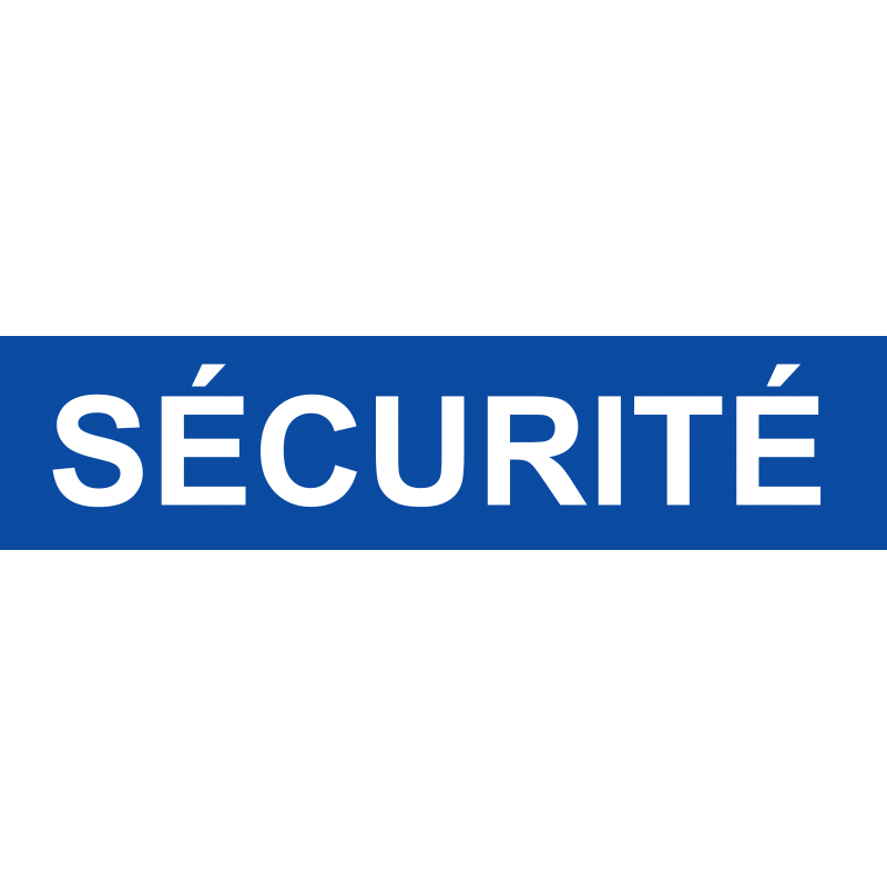 sécurité bleu (15x3.5cm) - Sticker/autocollant