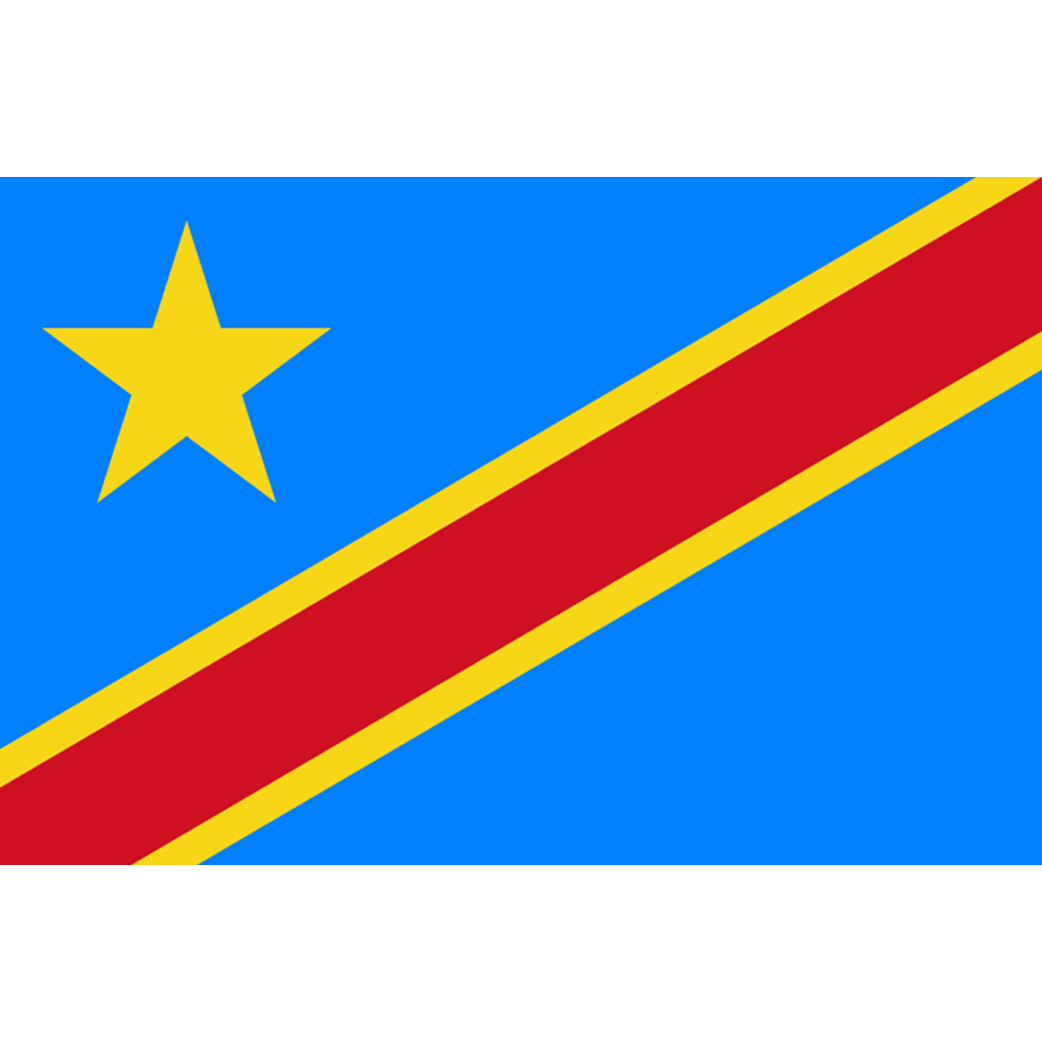 Drapeau République démocratique du Congo (19.5x13cm) - Sticker/autocollant
