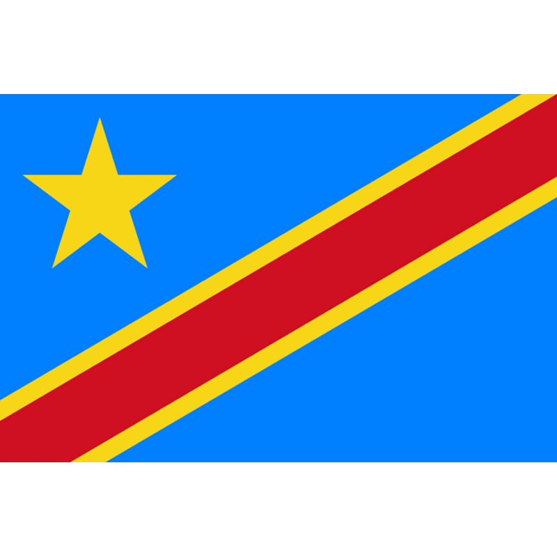 Drapeau République démocratique du Congo (5x3.3cm) - Sticker/autocollant