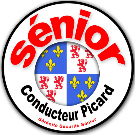 Conducteur Sénior Picard - 10cm - Sticker/autocollant