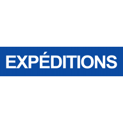 Local expéditions bleu (29x7cm) - Sticker/autocollant