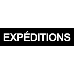 Local expéditions noir (15x3.5cm) - Sticker/autocollant