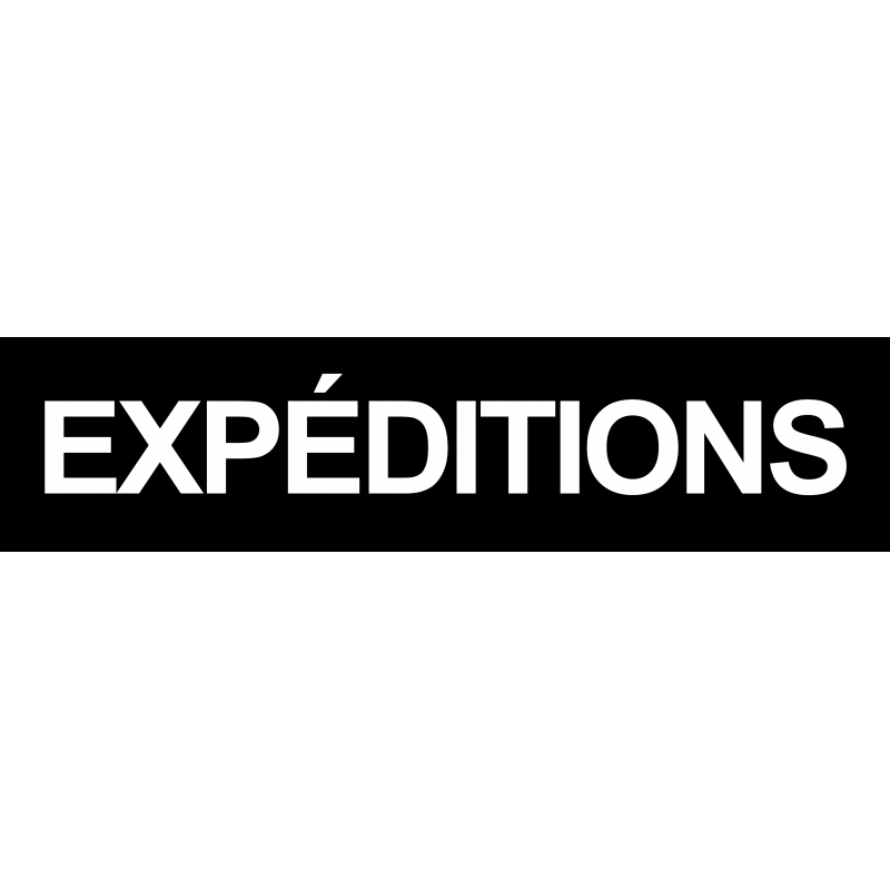 Local expéditions noir (15x3.5cm) - Sticker/autocollant