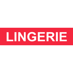 Local LINGERIE rouge (15x3.5cm) - Sticker/autocollant