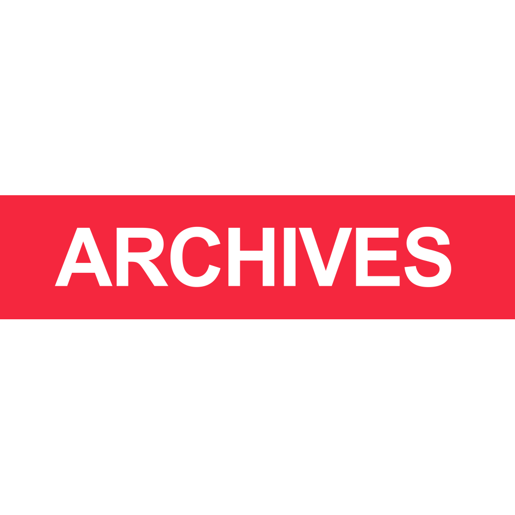 Local ARCHIVES rouge (15x3.5cm) - Sticker/autocollant