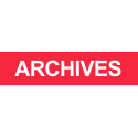 Local ARCHIVES rouge (15x3.5cm) - Sticker/autocollant