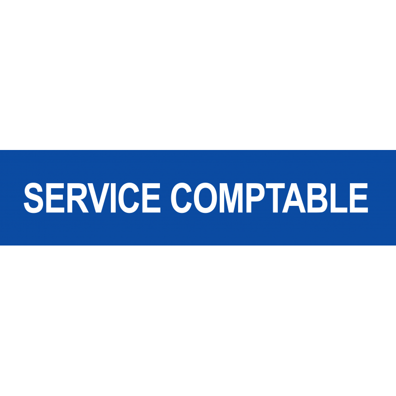 Local SERVICE COMPTABLE bleu (29x7cm) - Sticker/autocollant