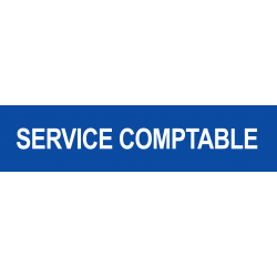 Local SERVICE COMPTABLE bleu (15x3.5cm) - Sticker/autocollant