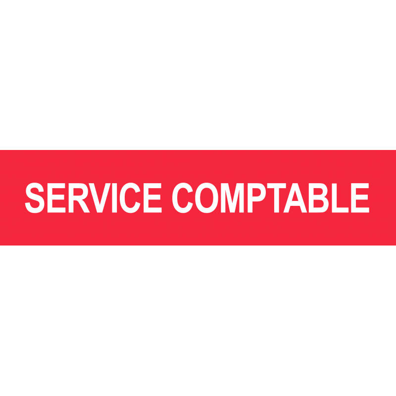 Local SERVICE COMPTABLE rouge (15x3.5cm) - Sticker/autocollant
