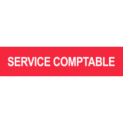 Local SERVICE COMPTABLE rouge (29x7cm) - Sticker/autocollant