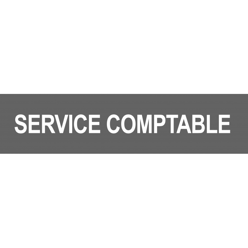 Local SERVICE COMPTABLE gris (29x7cm) - Sticker/autocollant