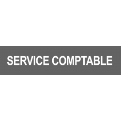 Local SERVICE COMPTABLE gris (15x3.5cm) - Sticker/autocollant