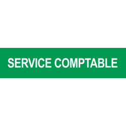 Local SERVICE COMPTABLE vert (29x7cm) - Sticker/autocollant