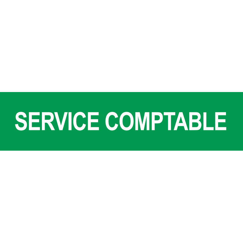 Local SERVICE COMPTABLE vert (15x3.5cm) - Sticker/autocollant