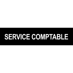 Local SERVICE COMPTABLE noir (15x3.5cm) - Sticker/autocollant