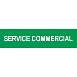 Local SERVICE COMMERCIAL vert (15x3.5cm) - Sticker/autocollant