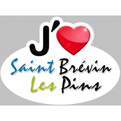 j'aime Saint Brévin les pins - 13x10cm - Sticker/autocollant