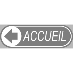 Accueil gris directionnel gauche (29x9cm) - Sticker/autocollant