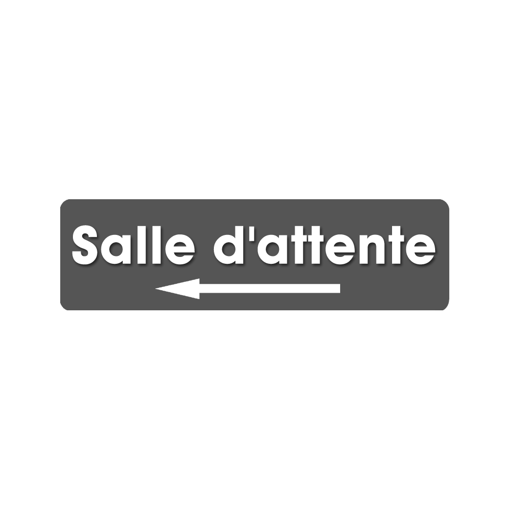 Salle d'attente direction gauche F (20x5.5cm) - Sticker/autocollant