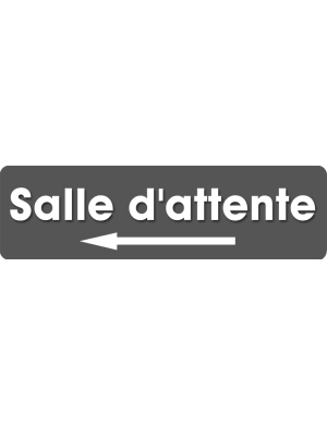 Salle d'attente direction gauche F (20x5.5cm) - Sticker/autocollant