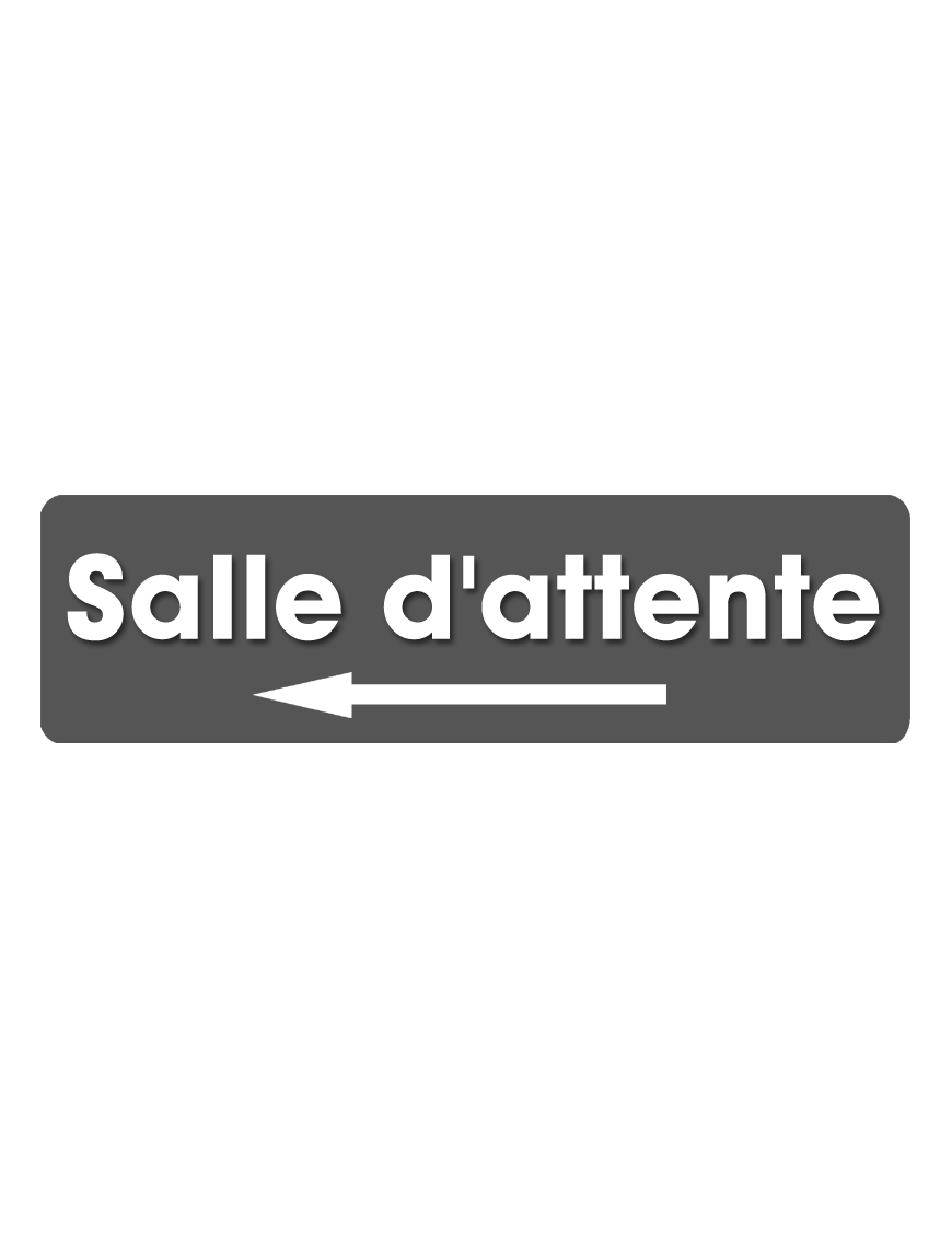 Salle d'attente direction gauche F (20x5.5cm) - Sticker/autocollant