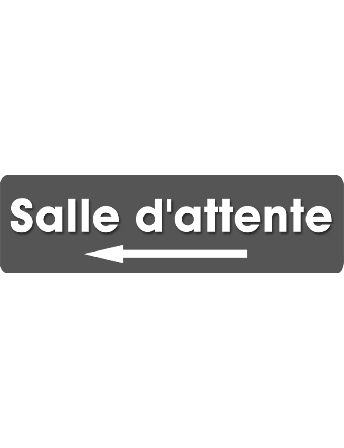 Salle d'attente direction gauche F (20x5.5cm) - Sticker/autocollant