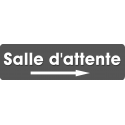 Salle d\'attente direction droite 6 (28x8cm) - Sticker/autocollant