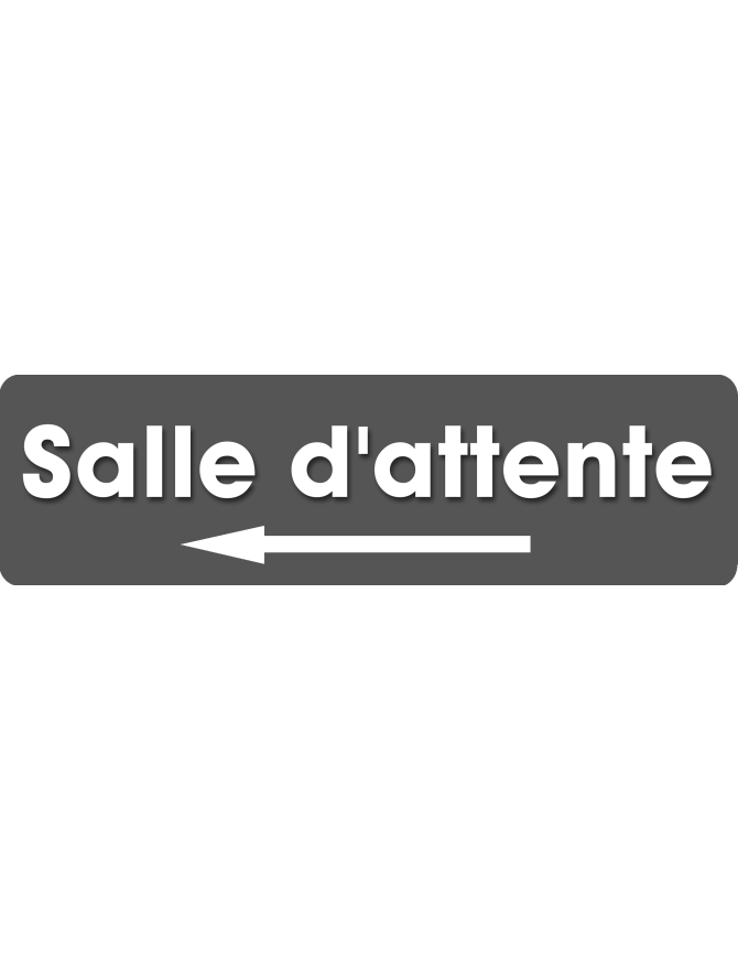 Salle d'attente direction gauche F (28x8cm) - Sticker/autocollant