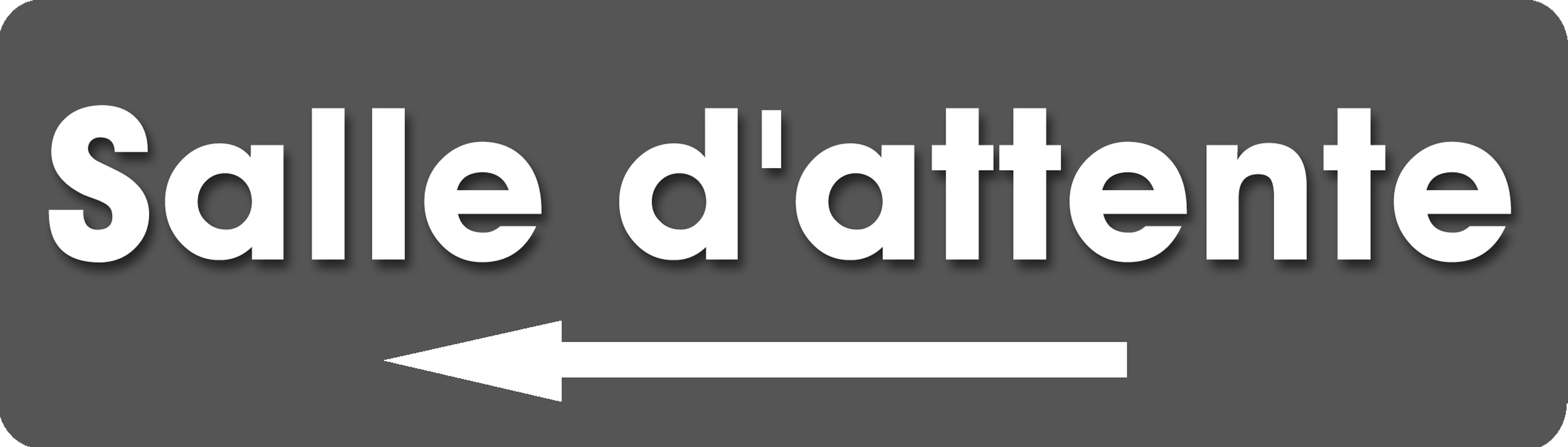 Salle d'attente direction gauche F (28x8cm) - Sticker/autocollant
