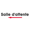 Salle d\'attente direction gauche 5 (28x8cm) - Sticker/autocollant
