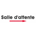 Salle d'attente direction droite 5 (28x8cm) - Sticker/autocollant