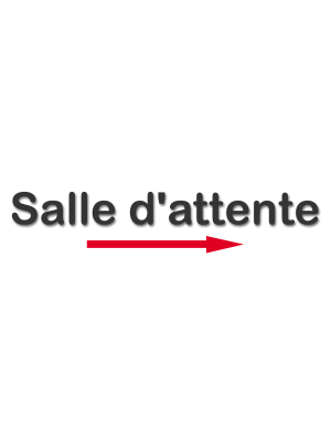 Salle d'attente direction droite D (20x5.5cm) - Sticker/autocollant