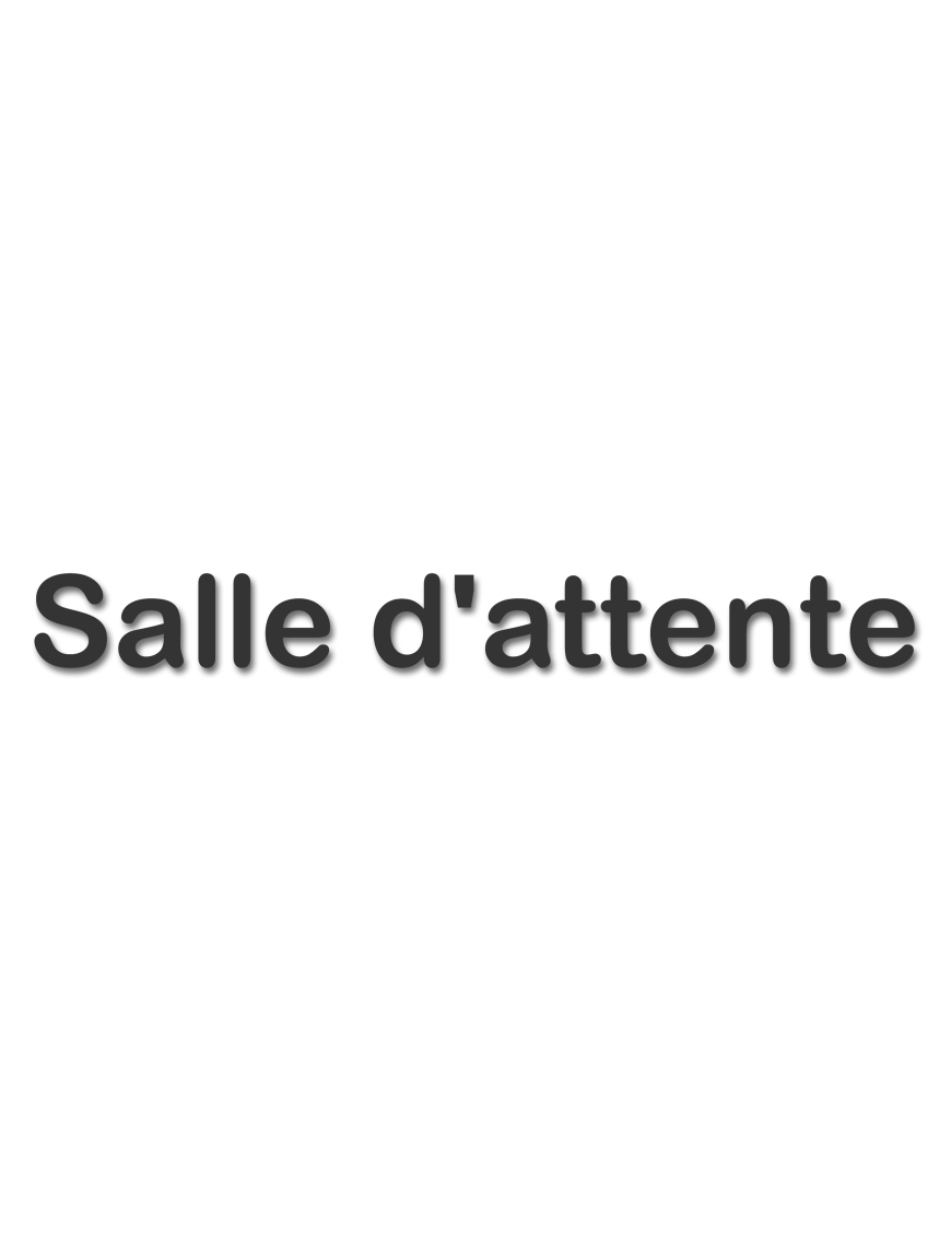 Salle d'attente D - (20x5cm) - Sticker/autocollant
