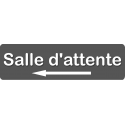 Salle d'attente direction gauche 3 (28x8cm) - Sticker/autocollant