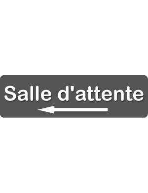 Salle d'attente direction gauche C (28x8cm) - Sticker/autocollant