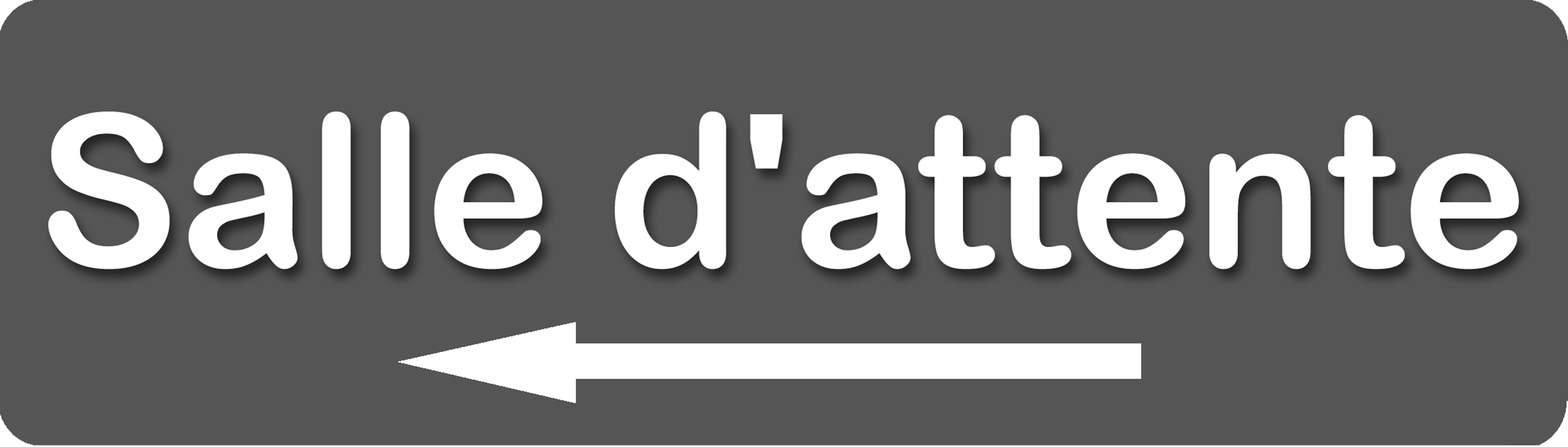 Salle d'attente direction gauche C (20x5.5cm) - Sticker/autocollant