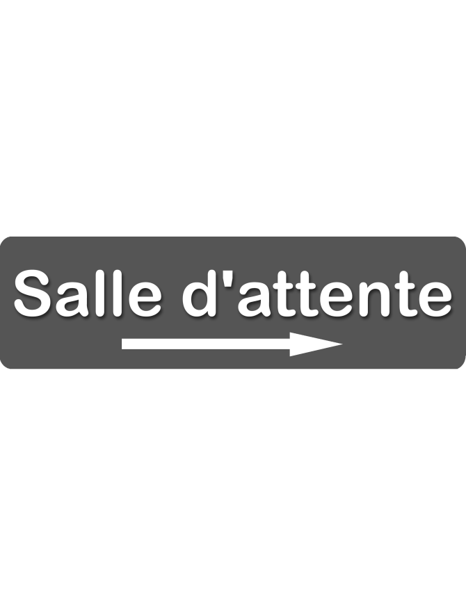 Salle d'attente direction droite C (28x8cm) - Sticker/autocollant